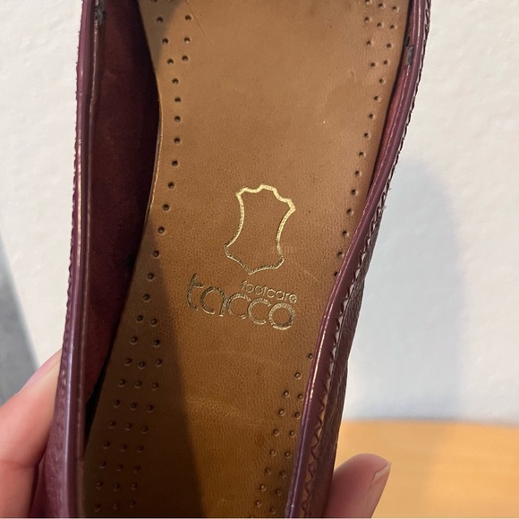 Cole Haan Tali Wedges Burgundy Size 8 - Picture 10 of 12